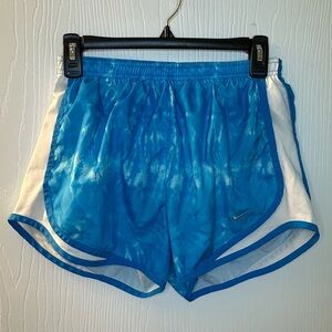 Nike dri-fit blue white athletic gym cheer‎ shorts built in briefs women’s small